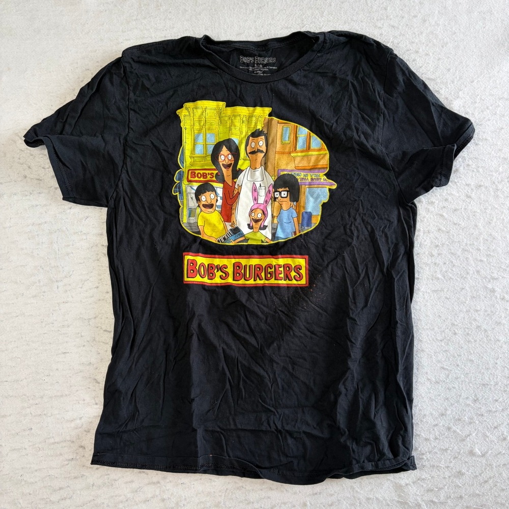 Bob's Burgers Graphic T-Shirt Unisex Large Black Short Sleeve Crew Neck